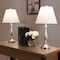 Hastings Home Table Lamps Set of 2, Traditional Brushed Steel (2 LED Bulbs included) by Hastings Home 955790HNC - alternate 3